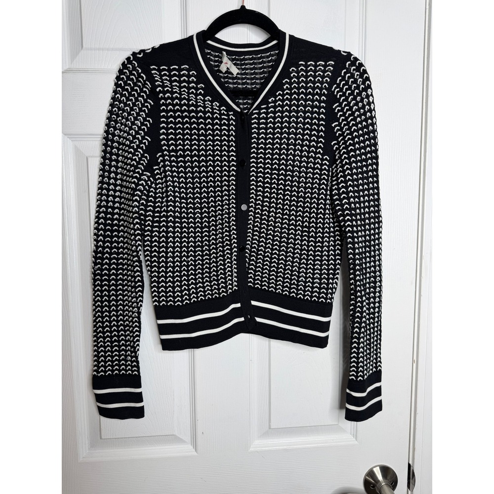 Jonathan‎ Simkhai Black White Knit Cardigan Sweater Size S